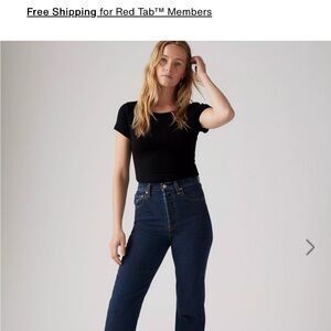 Levi's ribcage straight denim jeans